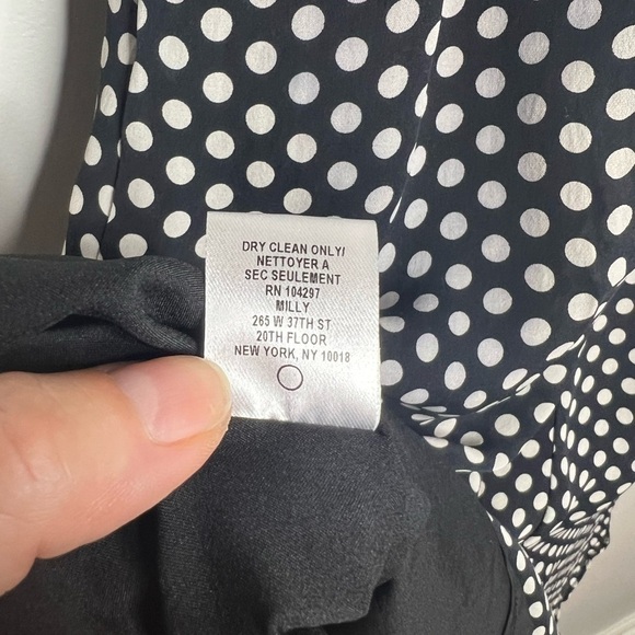 Tie-neck Polka-dot Silk Crepe De Chine Dress - Picture 7 of 8